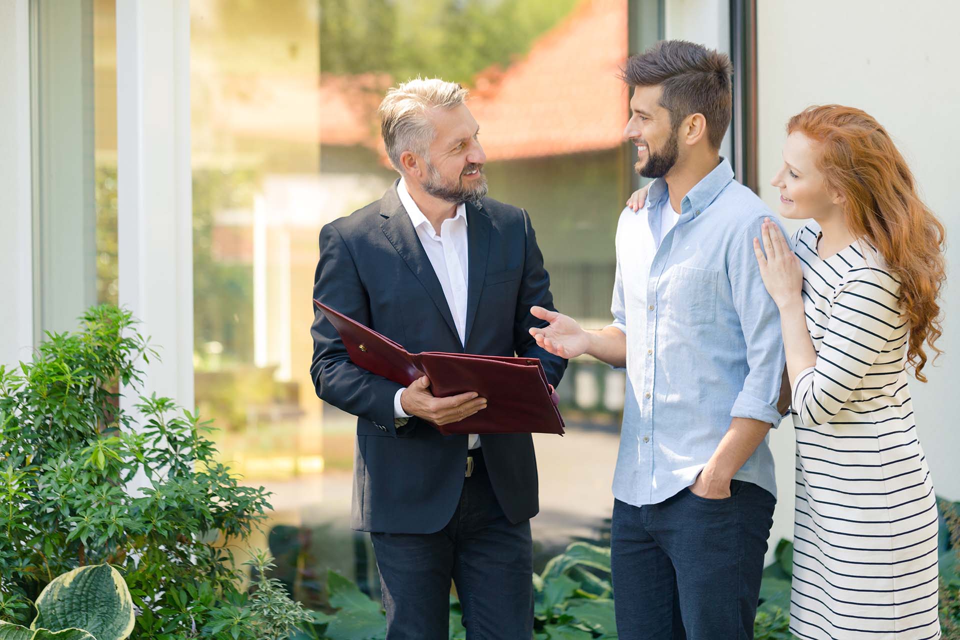 Real estate consultant presenting offer Consultant presenting offer